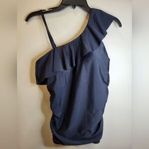 Yonique NWT TOP of one shoulder Med nylon 82% spandex 18%